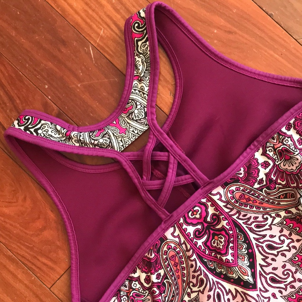 Pretty Purple patterned Athleta tank